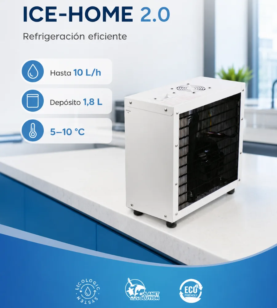ICE-HOME 2.0 — Diez litros por hora con depósito de acero inoxidable