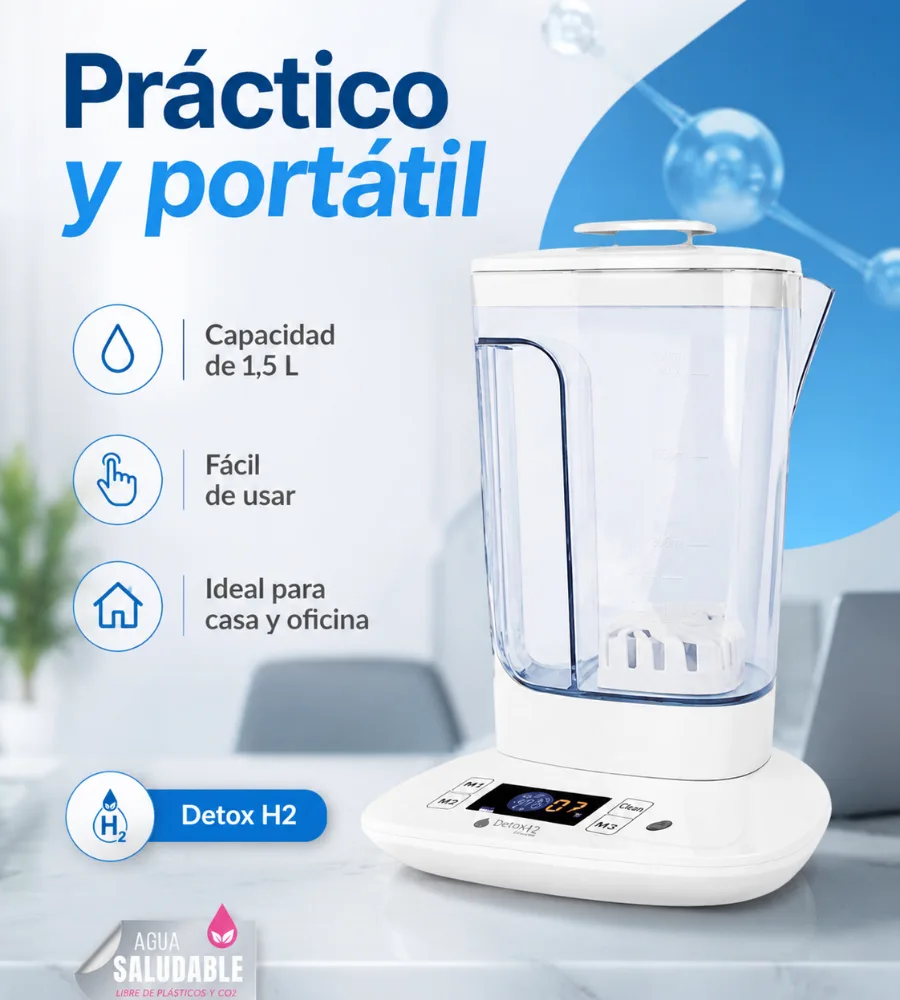 DETOX H2 — Formato portátil para casa y oficina