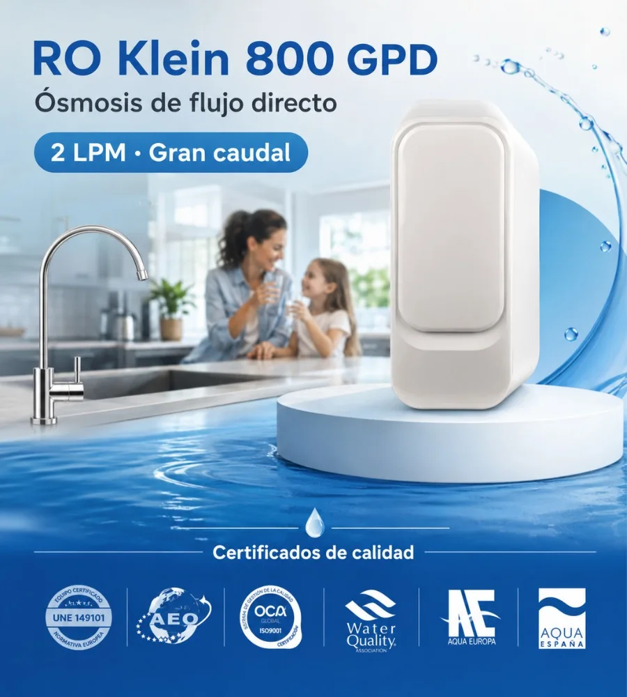 RO KLEIN 800 GPD — Gran caudal certificado