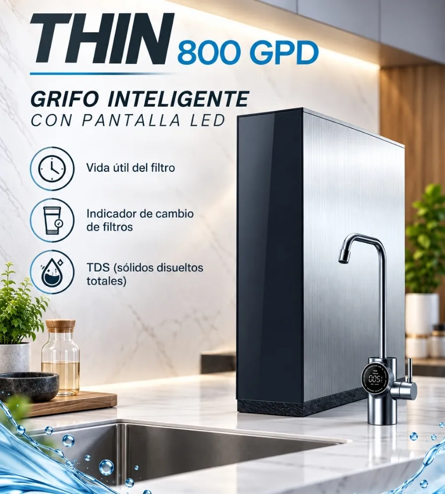 THIN 800 GPD — Grifo inteligente con pantalla LED