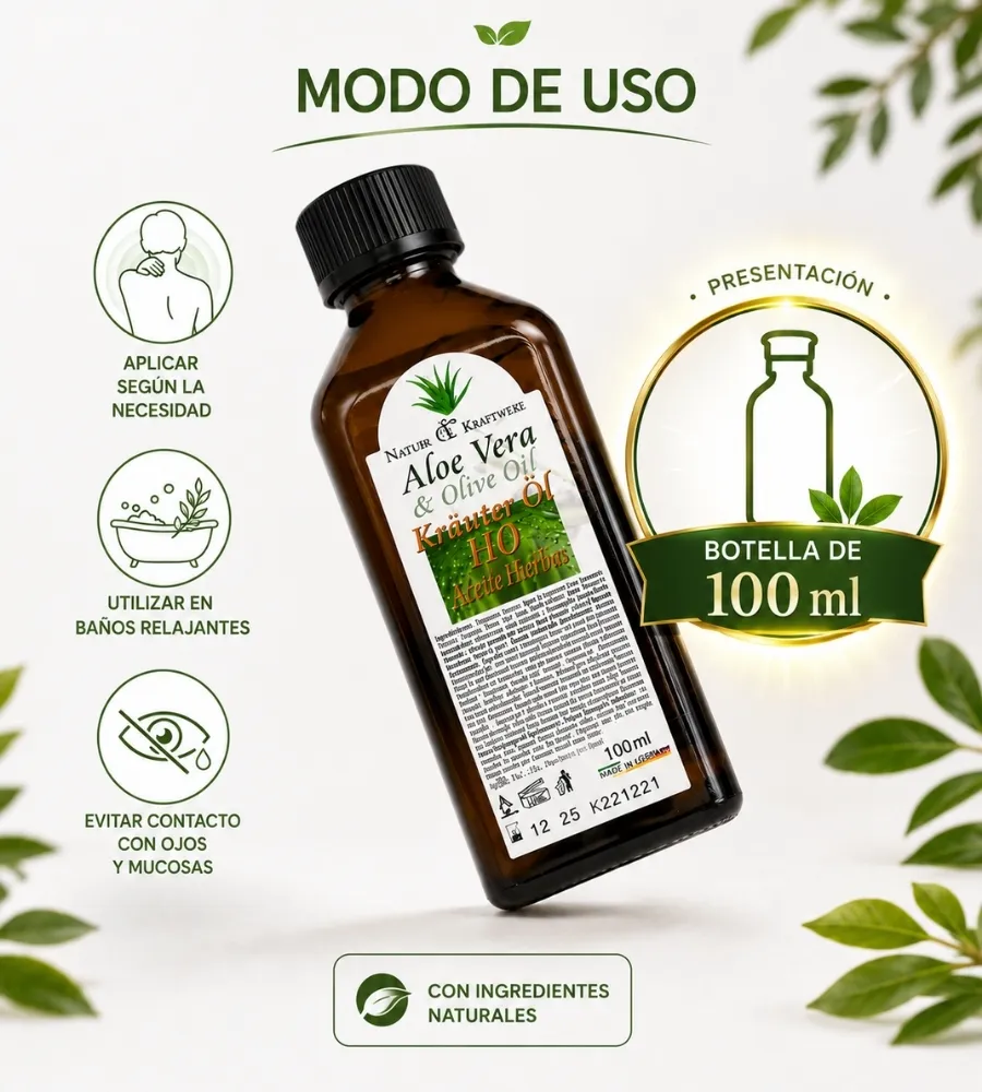 ACEITE 110 HIERBAS KRÄUTER 100 ML — Aplicar o añadir al baño