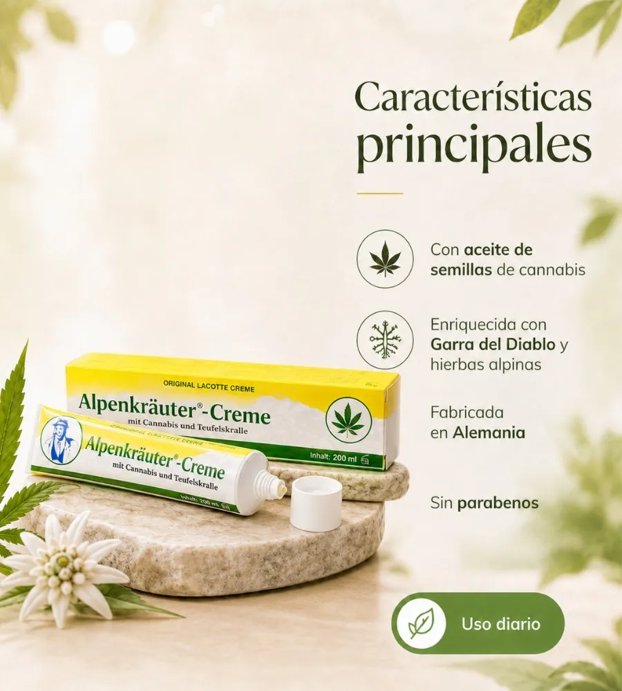 CREMA CANNABIS ALPENKRÄUTER — Calidad alemana