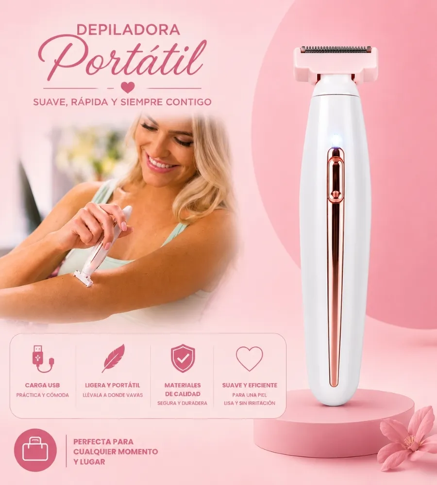 DEPILADORA USB — Suave, rápida y siempre contigo