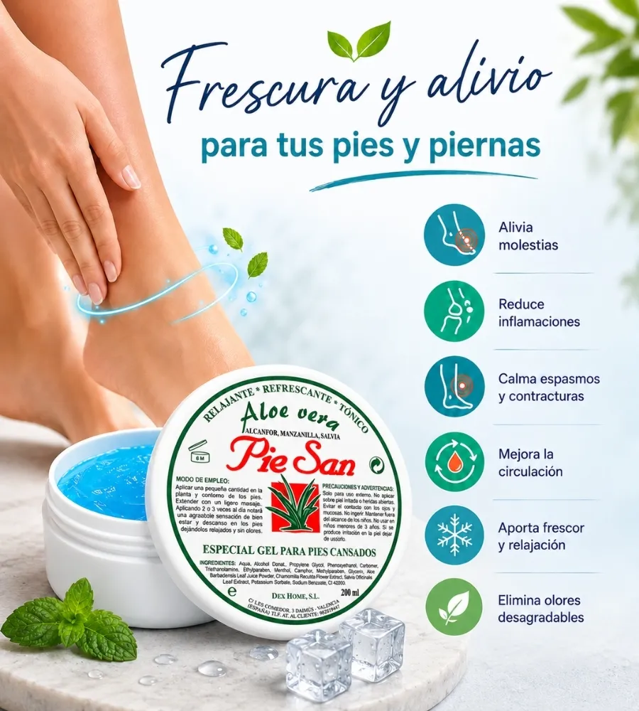 GEL PIES Y PIERNAS PIESAN NATUR — Para tus pies y piernas