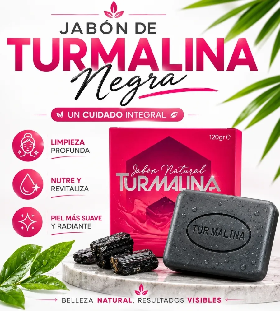 JABÓN DE TURMALINA V10 — Purifica y desintoxica