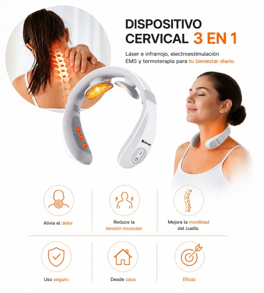 MASAJEADOR LÁSER CERVICAL / CUELLO — Para tu bienestar diario