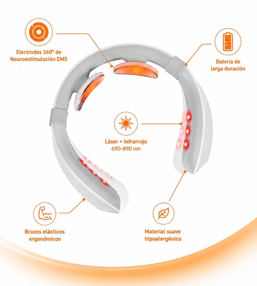 MASAJEADOR LÁSER CERVICAL / CUELLO — Diseño ergonómico