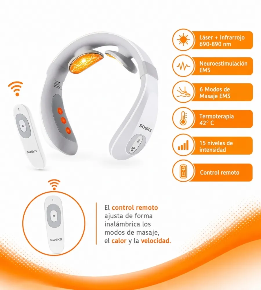 MASAJEADOR LÁSER CERVICAL / CUELLO — Inalámbrico