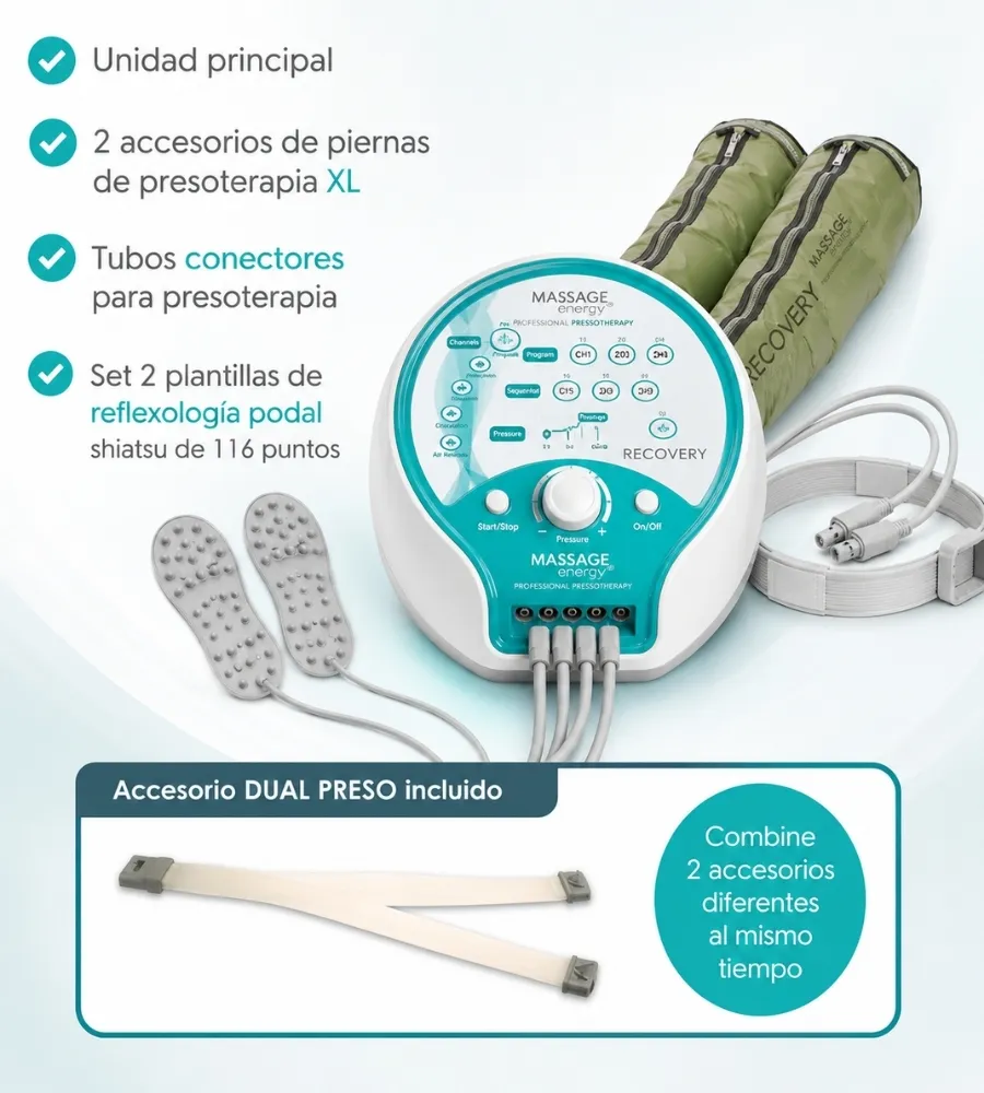 MASSAGE ENERGY 5 CANALES — Unidad principal y accesorios