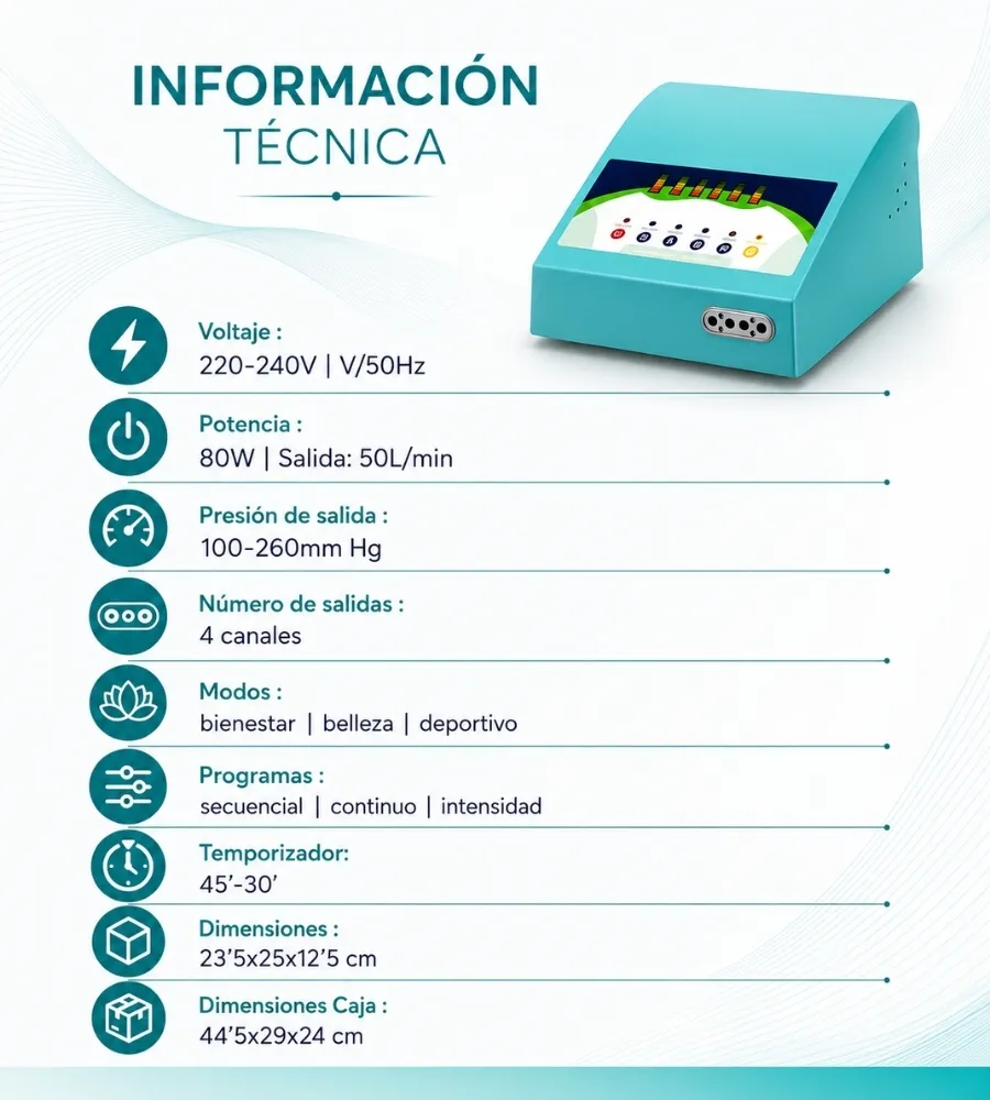 PRESSO LIFE PLUS — Datos del equipo