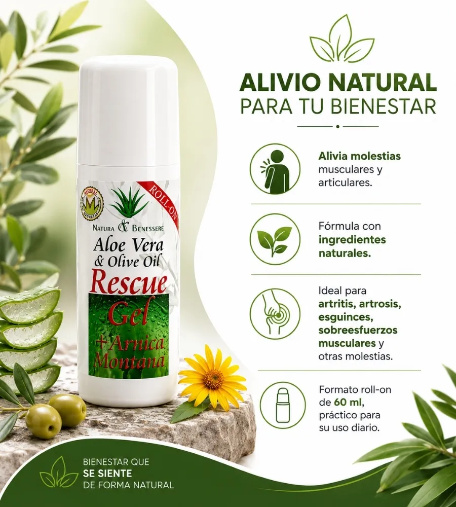 ROLL-ON RESCUE GEL ÁRNICA — Ideal para artritis, artrosis y esguinces