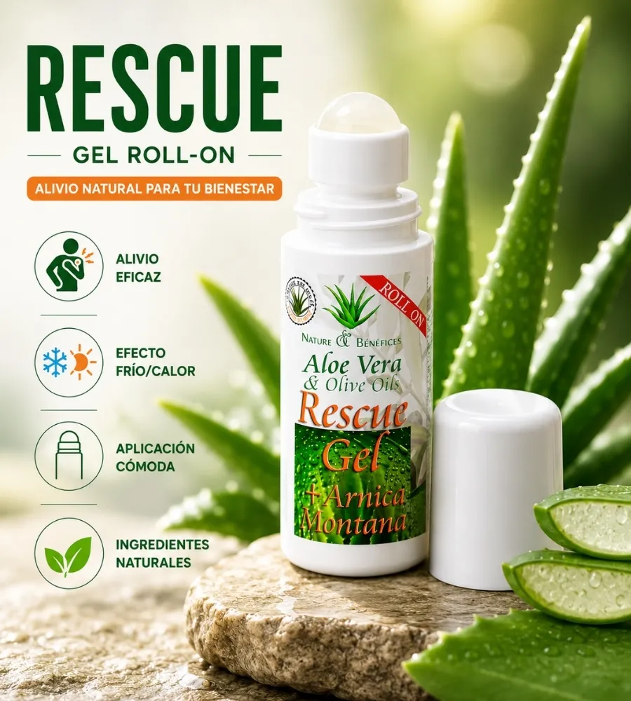 ROLL-ON RESCUE GEL ÁRNICA — Ingredientes naturales