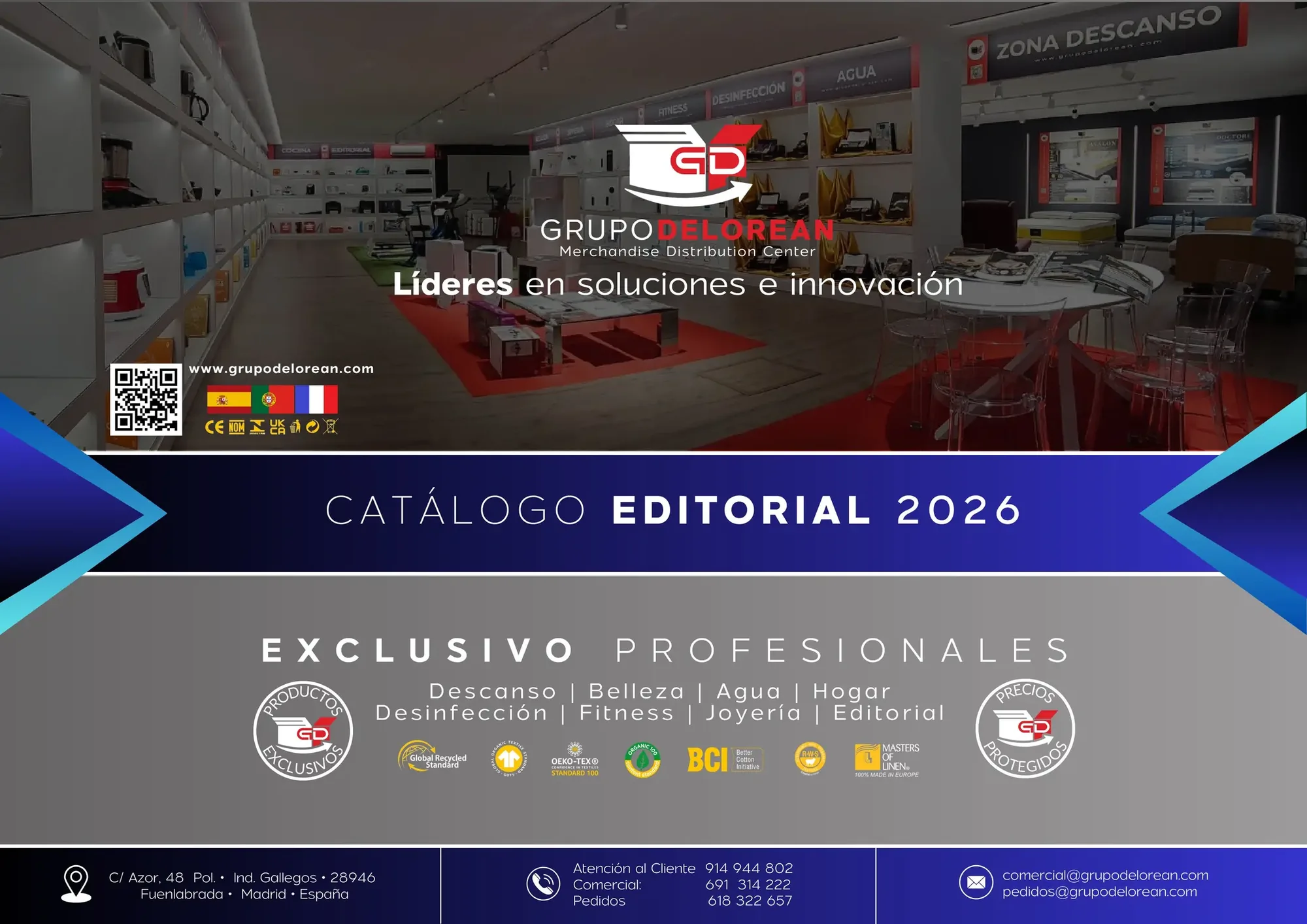 Catálogo Editorial 2026 — Grupo Delorean, exclusivo profesionales