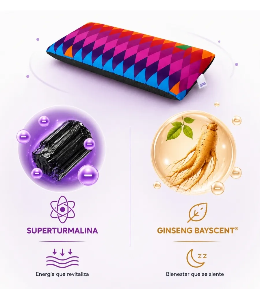 ALMOHADA BIOELEKTRO TURMALINA — Energía que revitaliza, bienestar que se siente