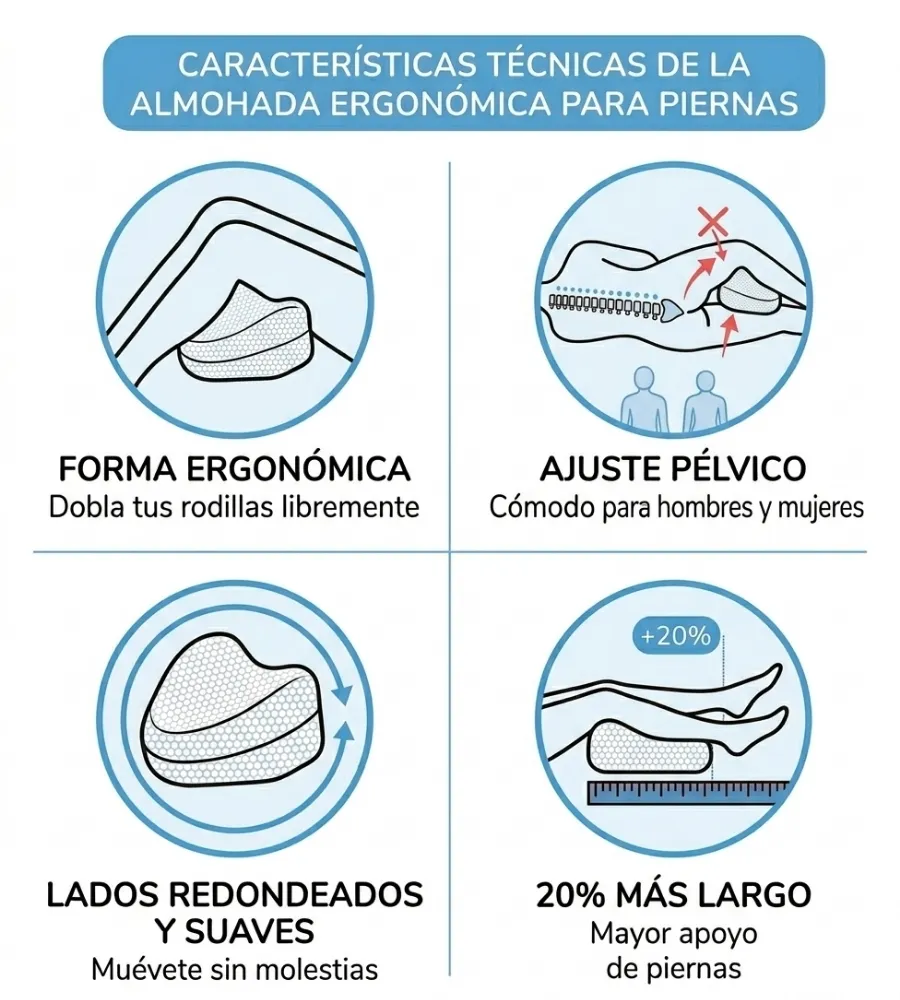 ALMOHADA PIERNAS — Almohada ergonómica para piernas