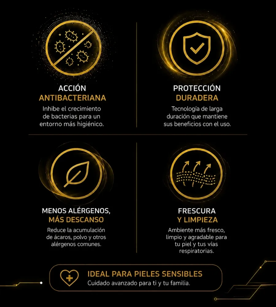 ALMOHADA SENSO BLACK — Ideal para pieles sensibles