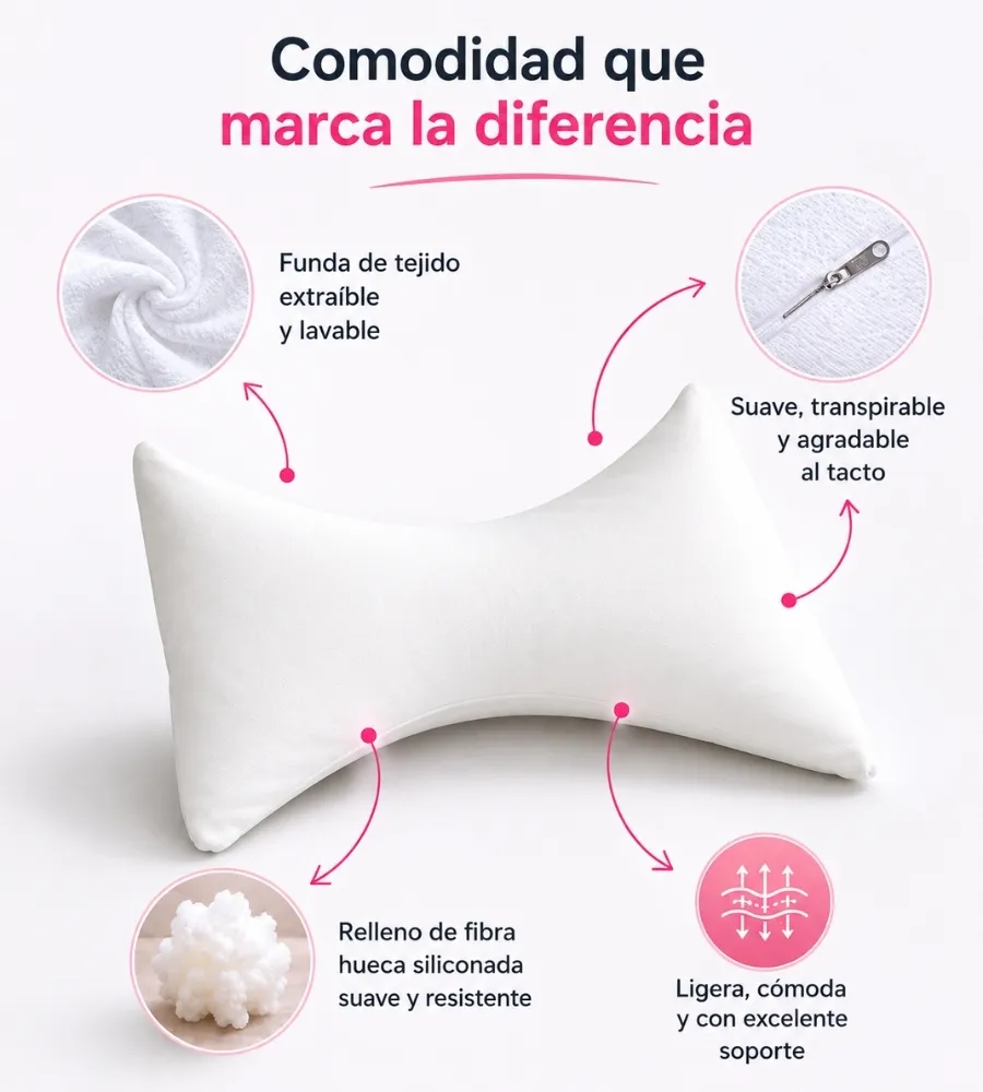 ALMOHADA SLEEPING NATURE MARIPOSA — Ligera, cómoda y con excelente soporte