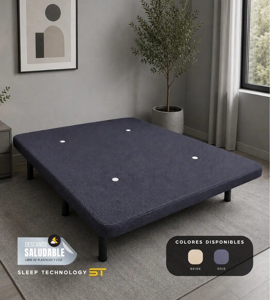 BASE TAPIZADA — Azul y beige