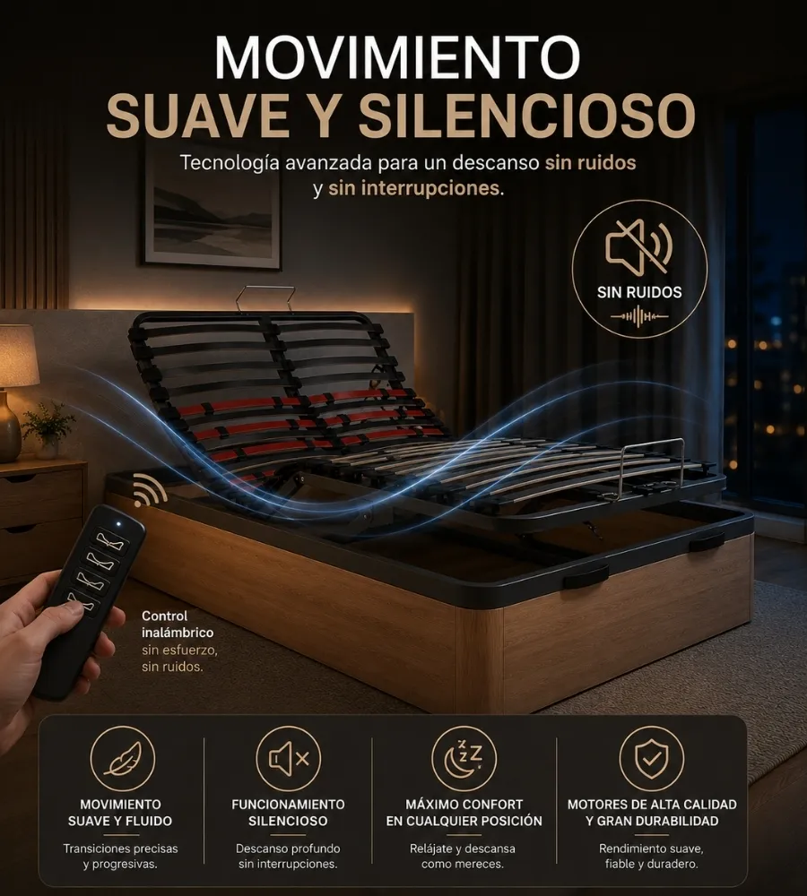 CANAPÉ ARTICULADO 1 CUERPO — Movimiento suave y silencioso