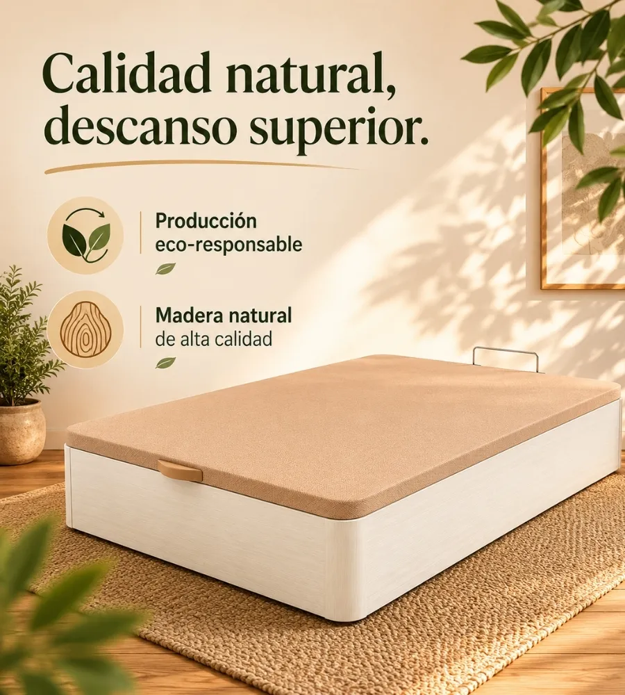 CANAPÉ MADERA 30 MM — Calidad natural, descanso superior