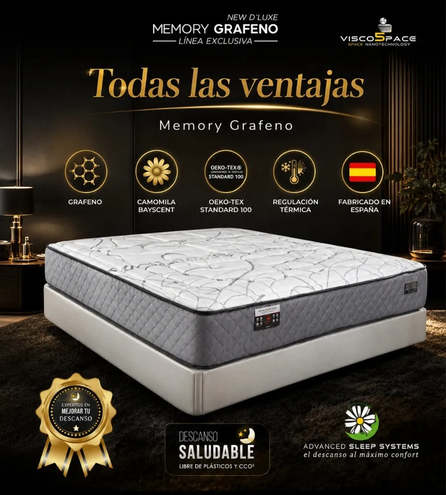 NEW D'LUXE MEMORY GRAFENO — Viscoelástica con grafeno