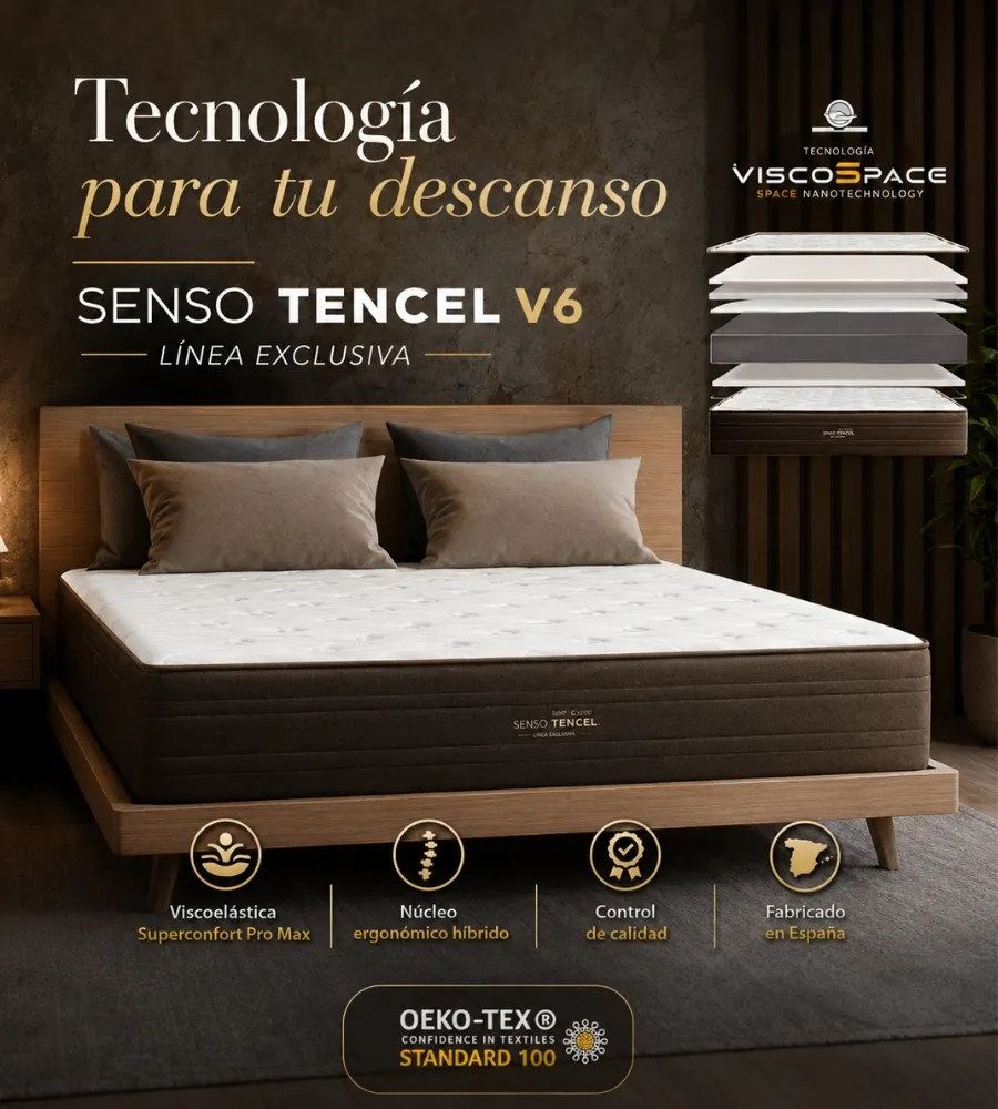 NEW D'LUXE SENSO TENCEL V6 — Viscoelástica Superconfort Pro Max