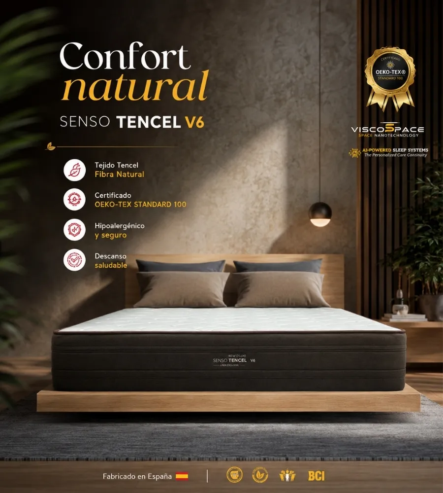 NEW D'LUXE SENSO TENCEL V6 — Núcleo ergonómico híbrido
