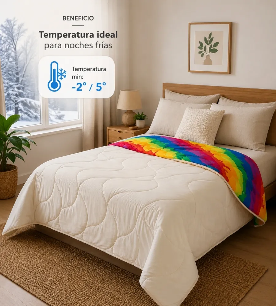EDREDÓN NÓRDICO TURMALINA — Temperatura ideal para noches frías