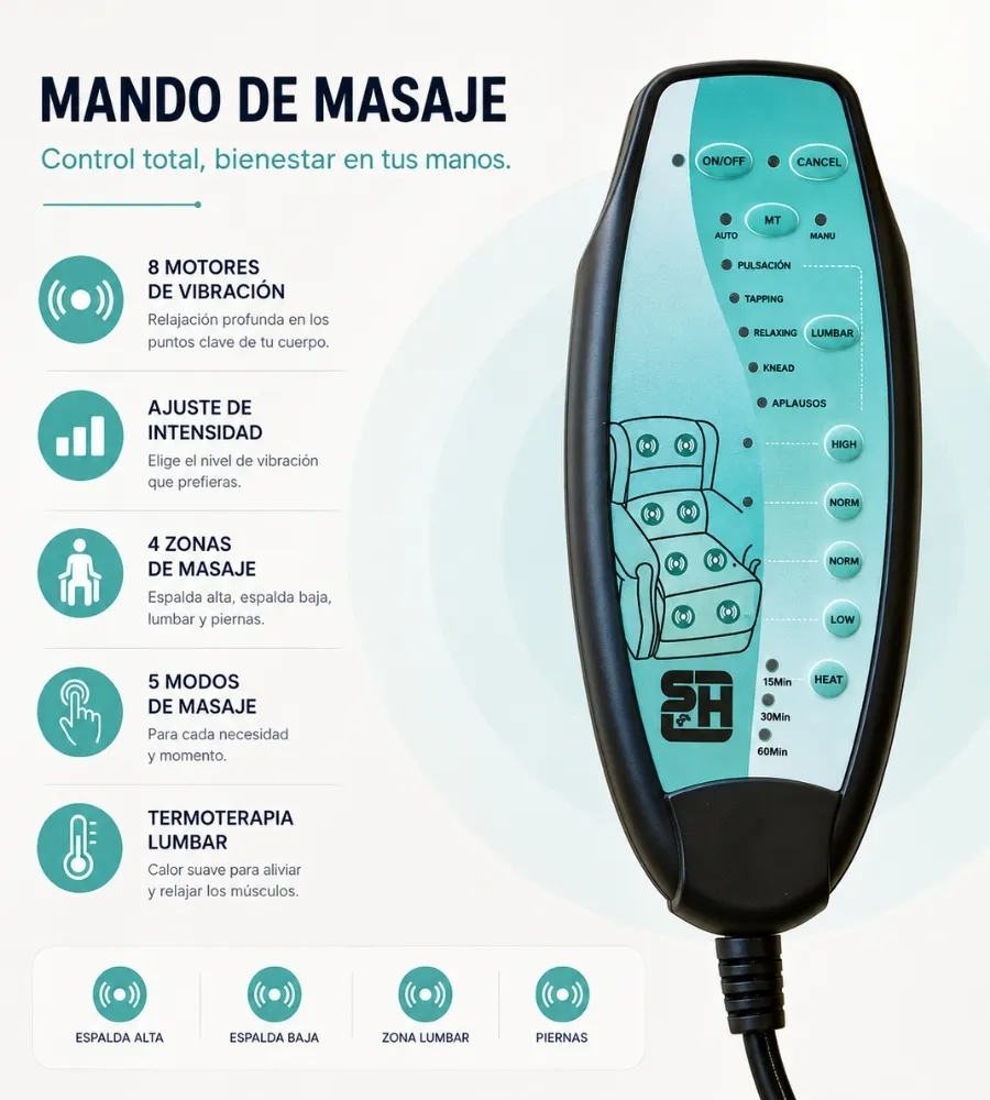 SILLÓN LUXURY SPEZZIAL — Control total, bienestar en tus manos
