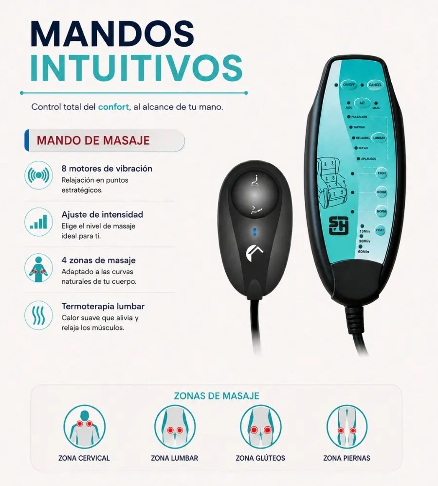 SILLÓN LUXURY SPEZZIAL — Control total del confort, al alcance de tu mano