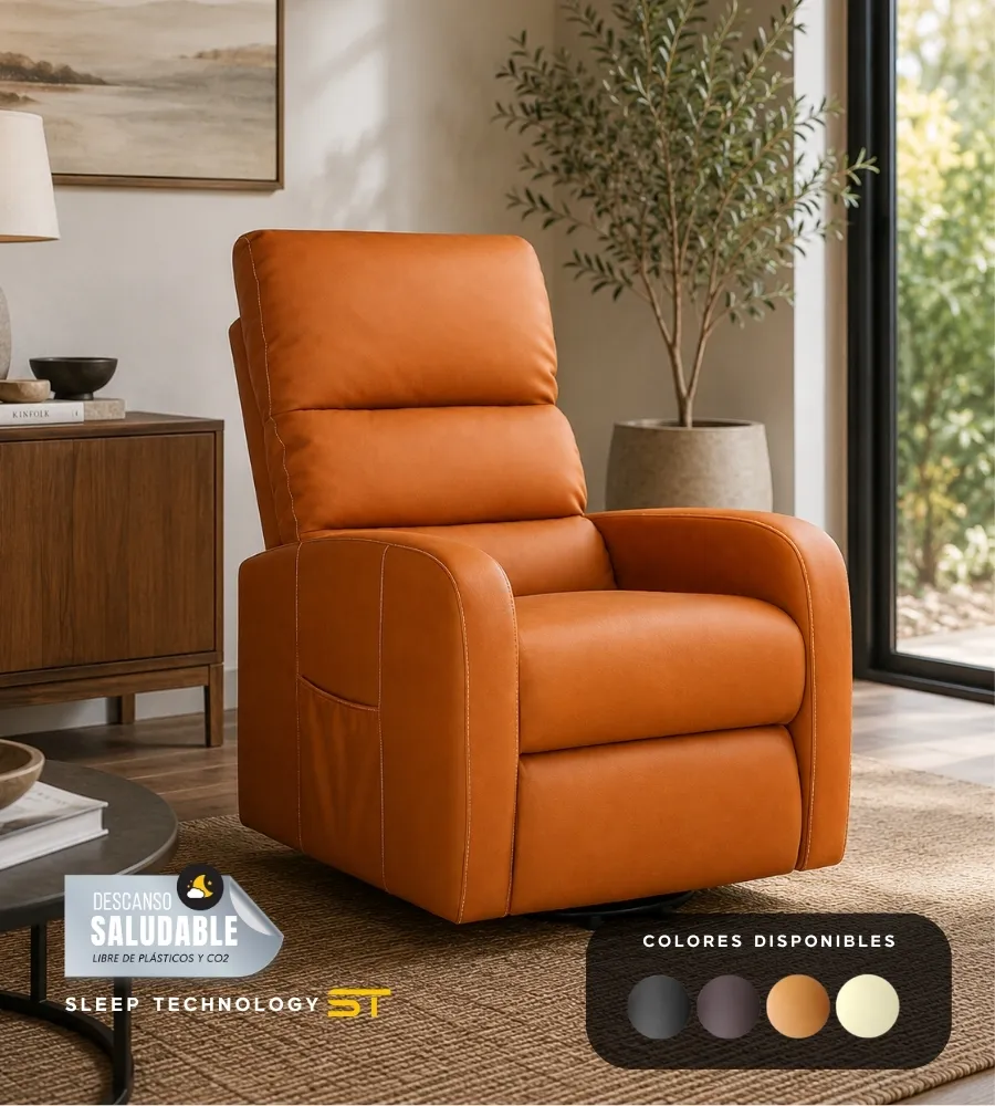 SILLÓN LEVANTAPERSONAS Y MASAJE SENIOR — Polipiel en cuatro colores