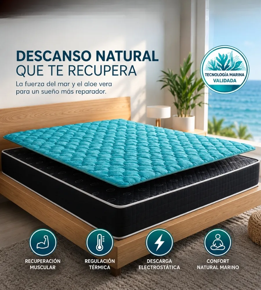 TOPPER ALGAS MARINAS & ALOE VERA — La fuerza del mar y el aloe vera