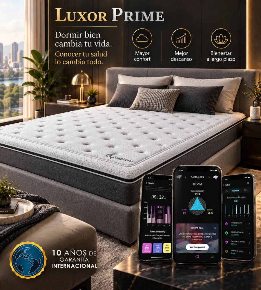 NEW TOPPER LUXOR PRIME — 10 años de garantía internacional