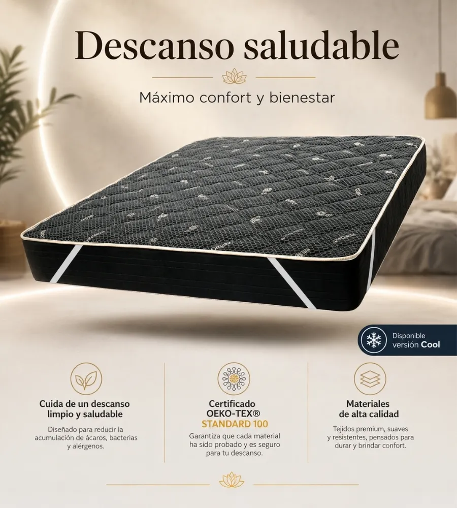 NEW TOPPER SENSO BLACK — Máximo confort y bienestar