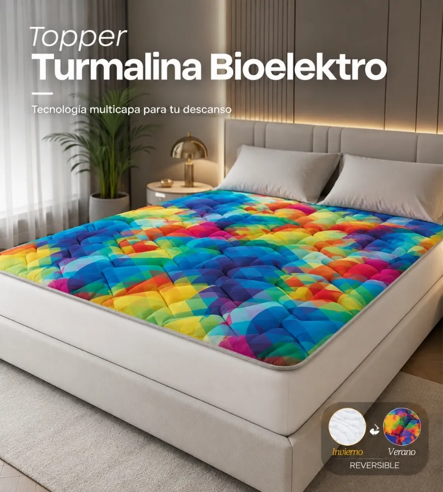 NEW TOPPER TURMALINA BIOELEKTRO — Tecnología multicapa para tu descanso