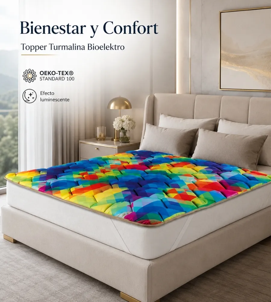 NEW TOPPER TURMALINA BIOELEKTRO — Bienestar y confort