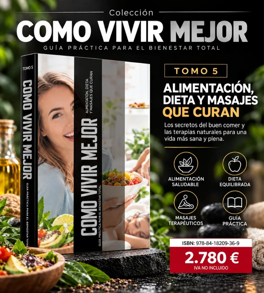 CÓMO VIVIR MEJOR · 6 TOMOS — Alimentación, dieta y masajes