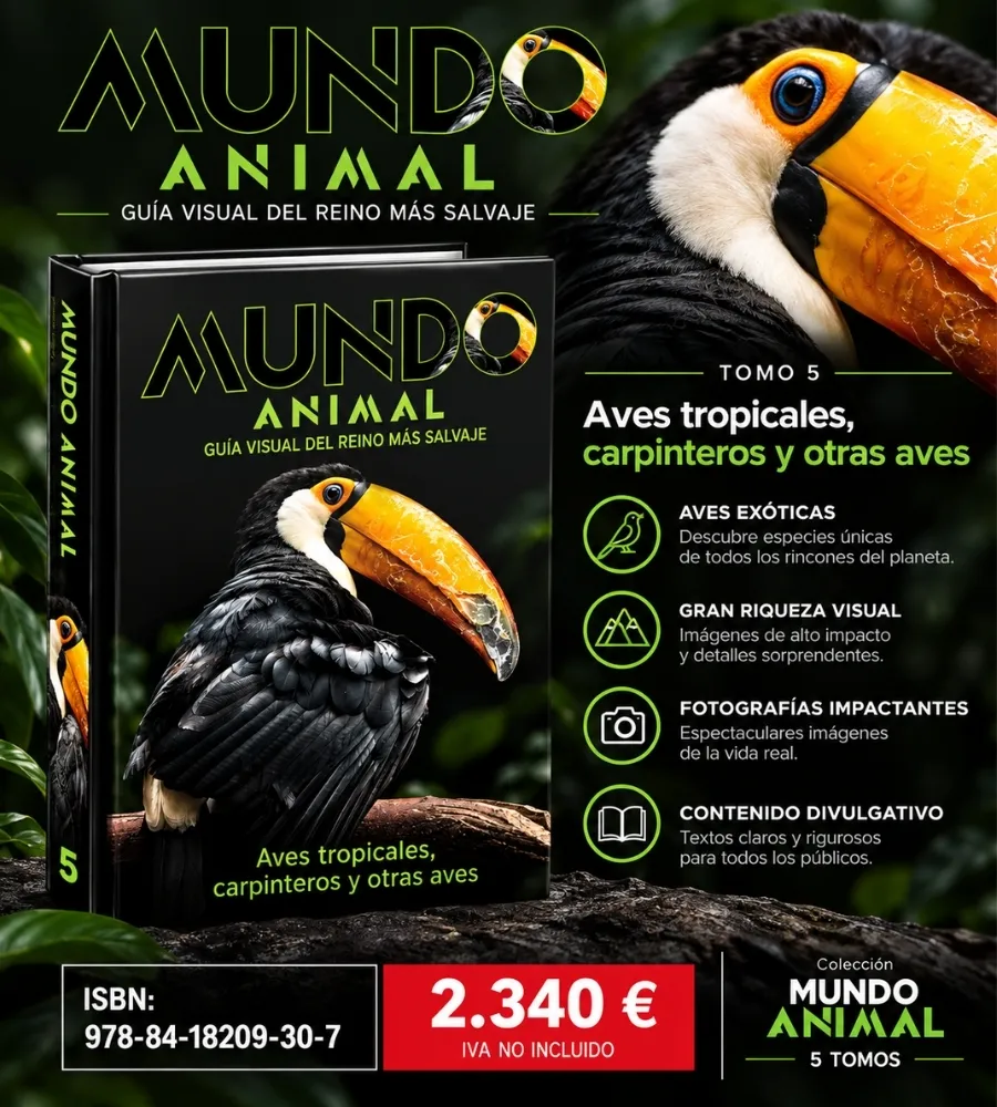 MUNDO ANIMAL — Aves tropicales, carpinteros y otras aves