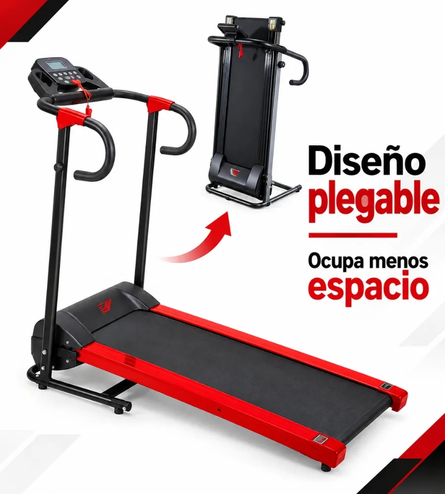 CINTA DE ANDAR Y CORRER PLEGABLE — Ocupa menos espacio