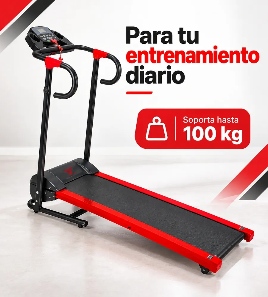 CINTA DE ANDAR Y CORRER PLEGABLE — Soporta hasta 100 kg