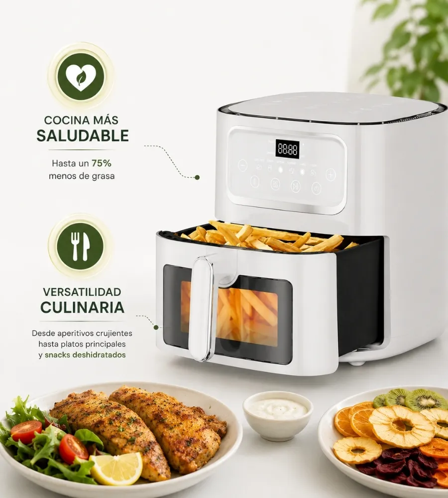Air Fryer Switzerland 8 Litros — cocina más saludable y versatilidad