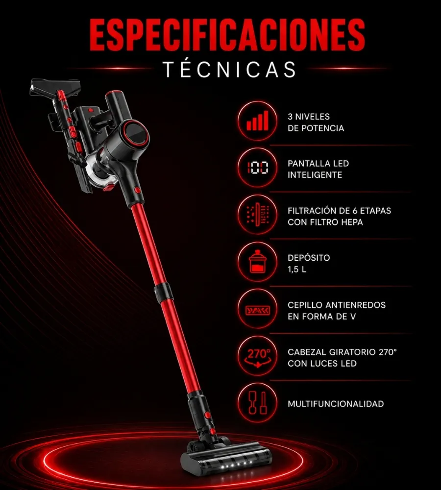 Aspirador Ciclónico Plus-Bio — especificaciones técnicas