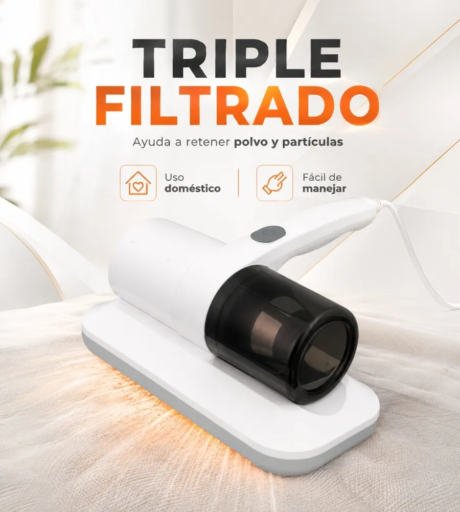 Aspirador Colchones UV — triple filtrado