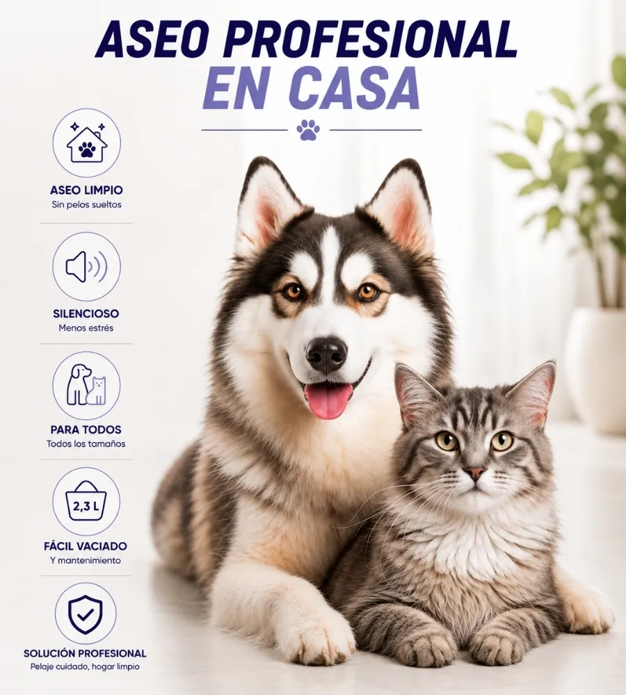 Aspirador Mascota 3 en 1 — aseo profesional en casa