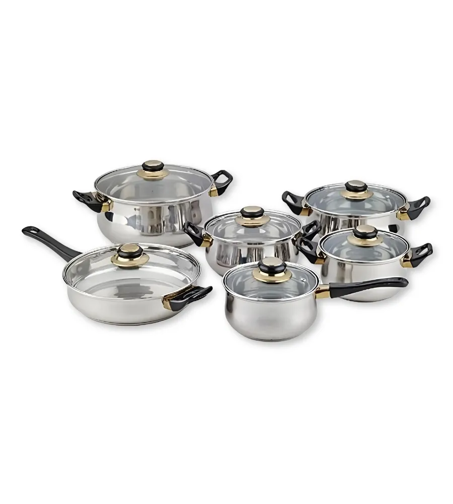 Batería de Cocina Acero Inoxidable 12 Piezas