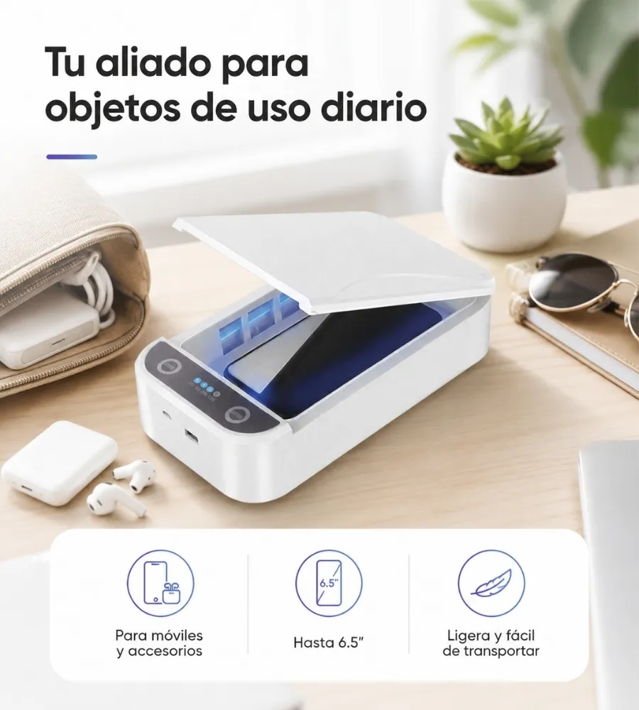 Caja Esterilizadora UV — objetos de uso diario