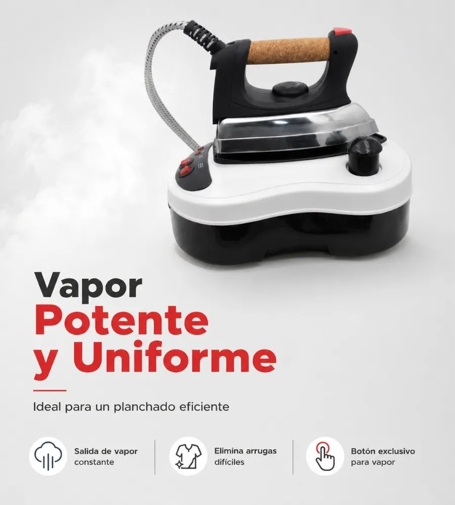 Centro de Planchado Premium — vapor potente y uniforme