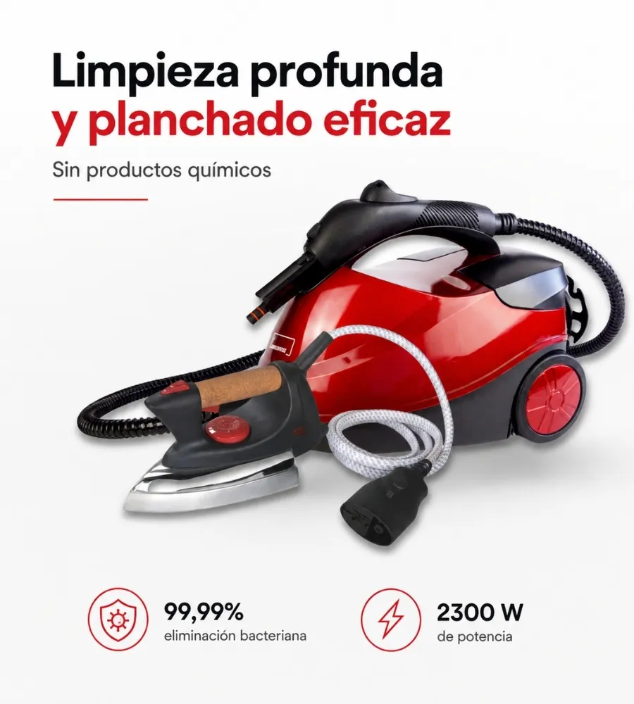 Vaporeta con Centro de Planchado — limpieza y planchado