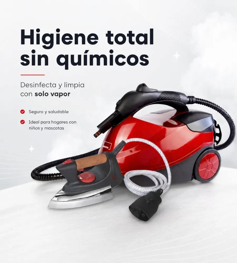 Vaporeta con Centro de Planchado — higiene sin químicos
