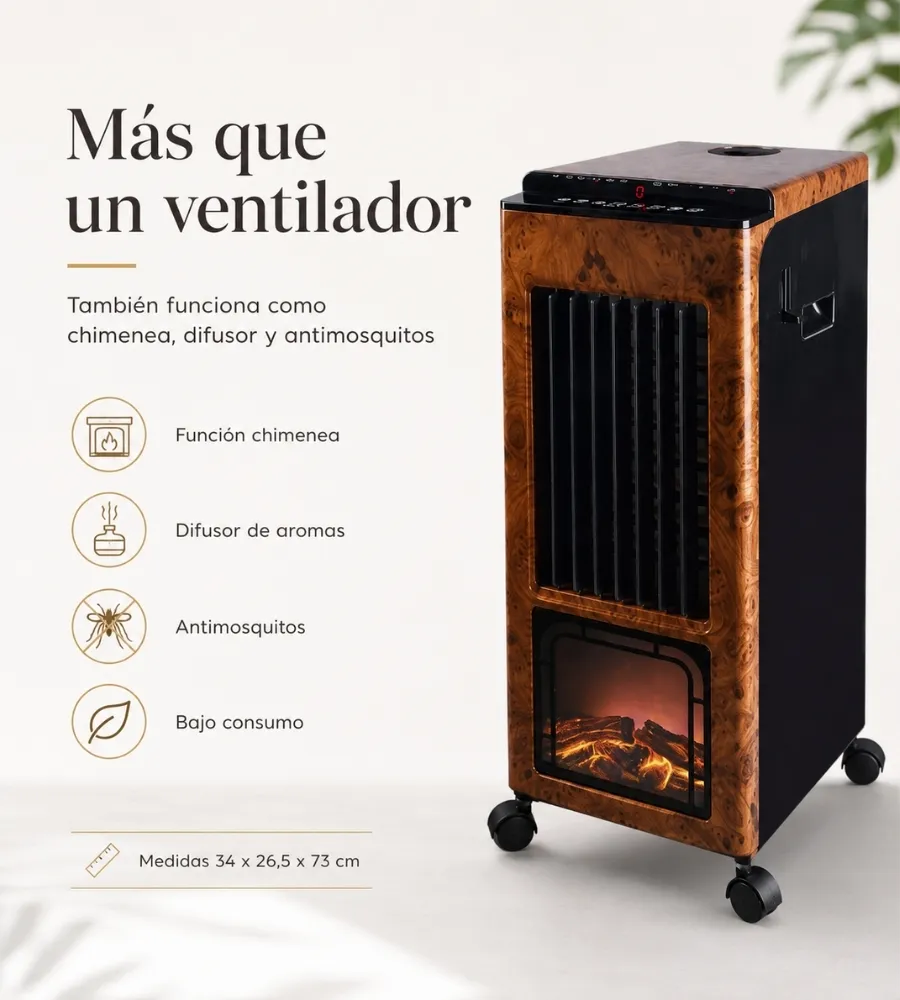 Climatizador Evaporativo 7 en 1 — más que un ventilador